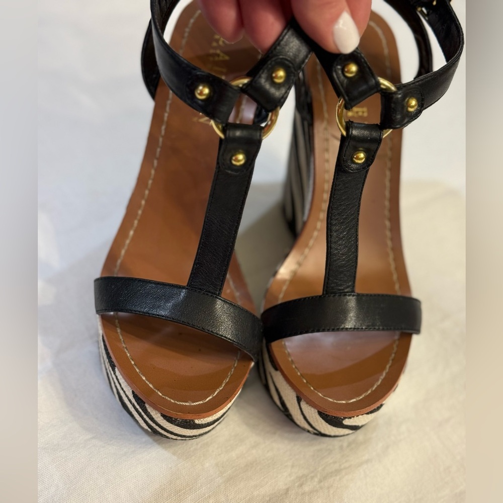 Women’s Size 6.5 - Lauren Ralph Lauren Zebra Print Platform Sandals
